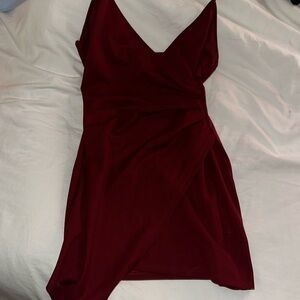 Never wore it, large burgundy